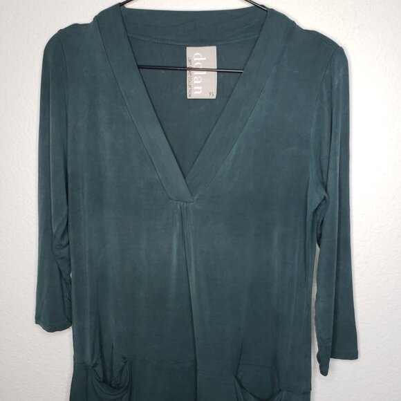 Dolan Left Coast Collection Women's Sz XS Green 3/4th Sleeve Tunic Dress - Picture 3 of 9